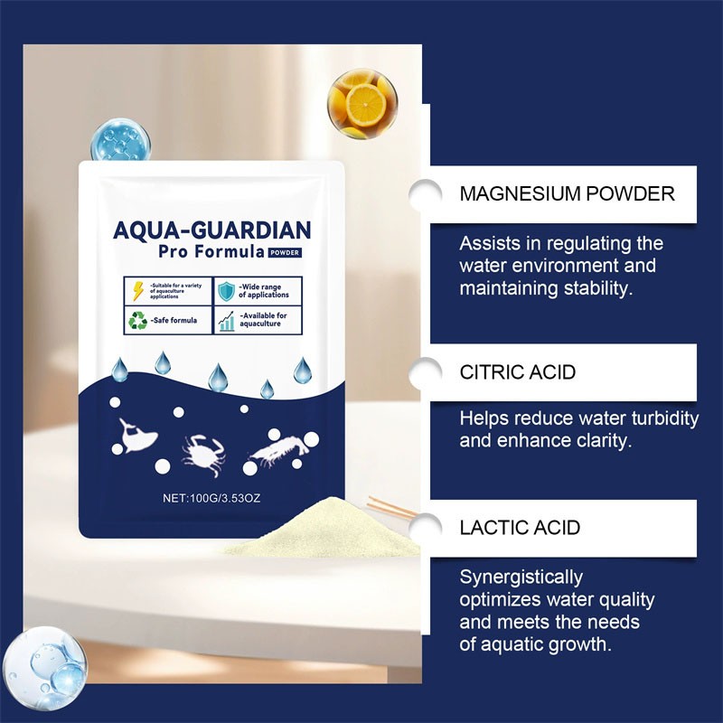 Water Clarifier Aquaculture Water Purifying Treatment Powder Pro Formula 100g