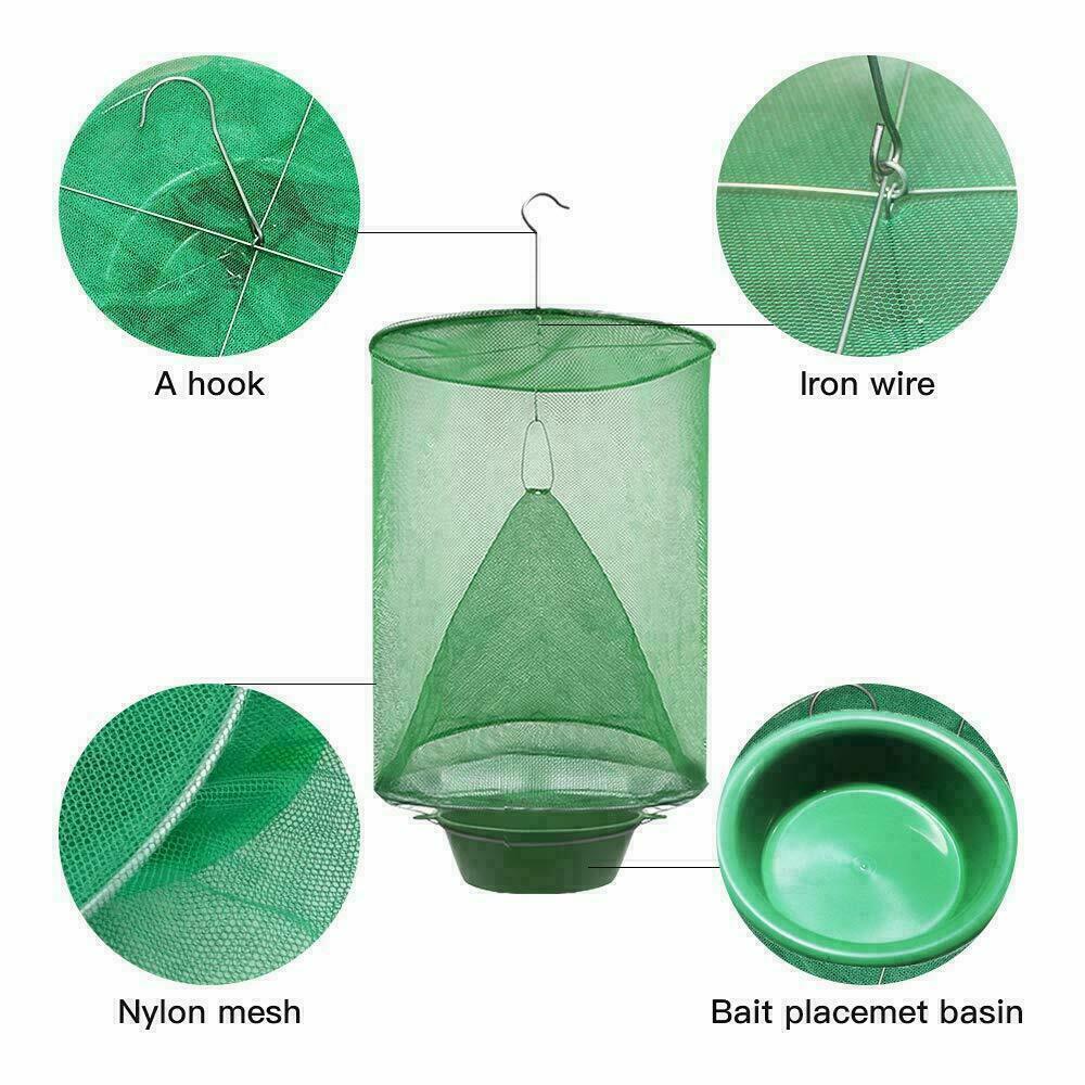 Fly Trap Ranch Reusable Catcher Killer Cage Net Pest Bug Catch Hanging Horse Lot