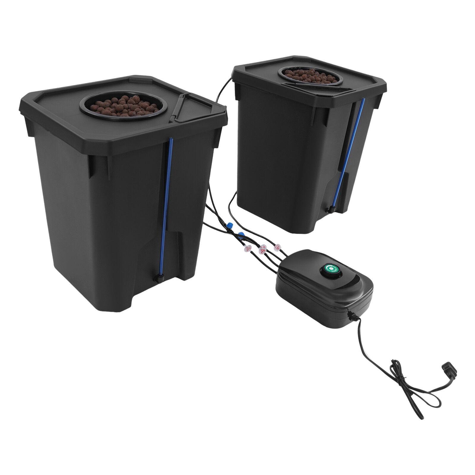 2-Bucket Hydroponics Growing System, 7.13Gal DWC Deep Water Culture with Top Dri