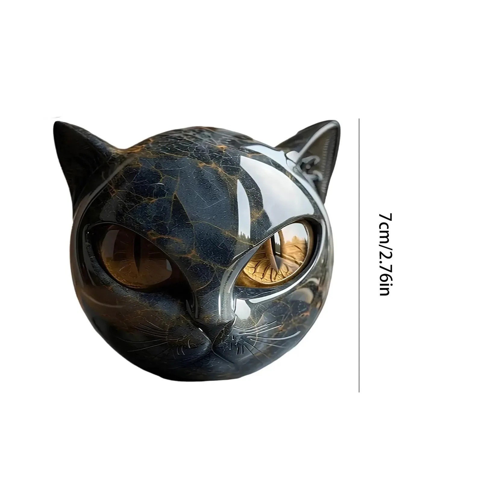 Luxury Black Cat Sculpture Elegant Home Tabletop Decor & Gift-Ready Art Piece US