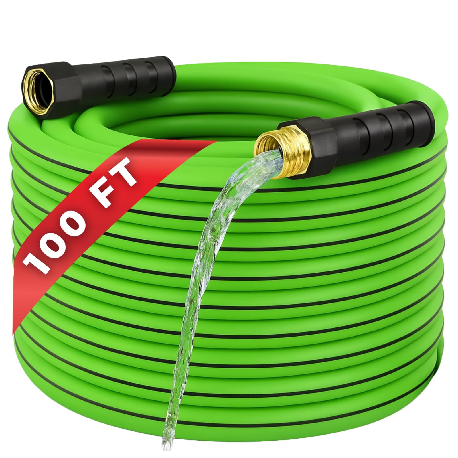 100ft Garden Hose 5/8”, Flexible Water Hose with Swivel Grip, Kink Resistant …