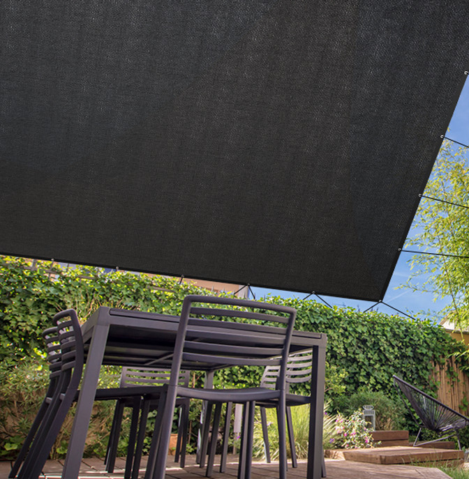 60% Black Sunblock Shade Cloth Taped Edge w/ Grommets UV Resistant Shade Net US