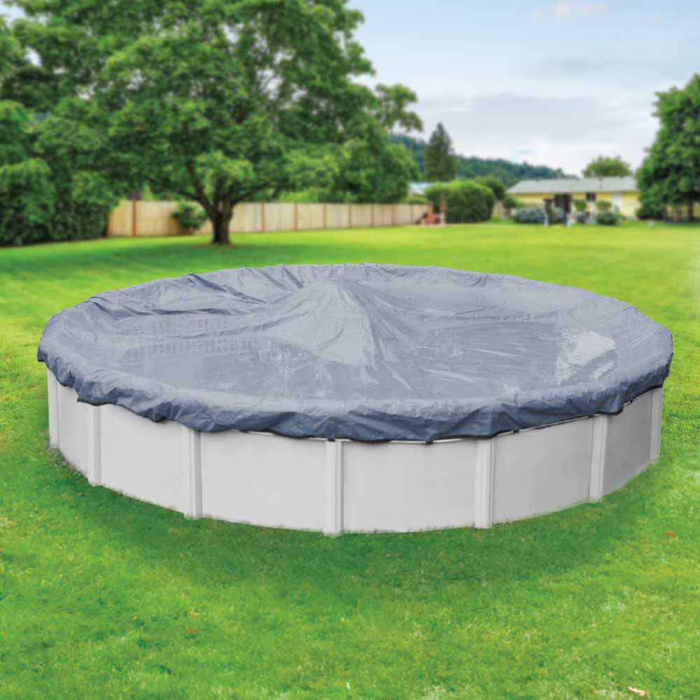 24′ Round Above Ground Swimming Pool Winter Cover 15 Year – Slate Blue