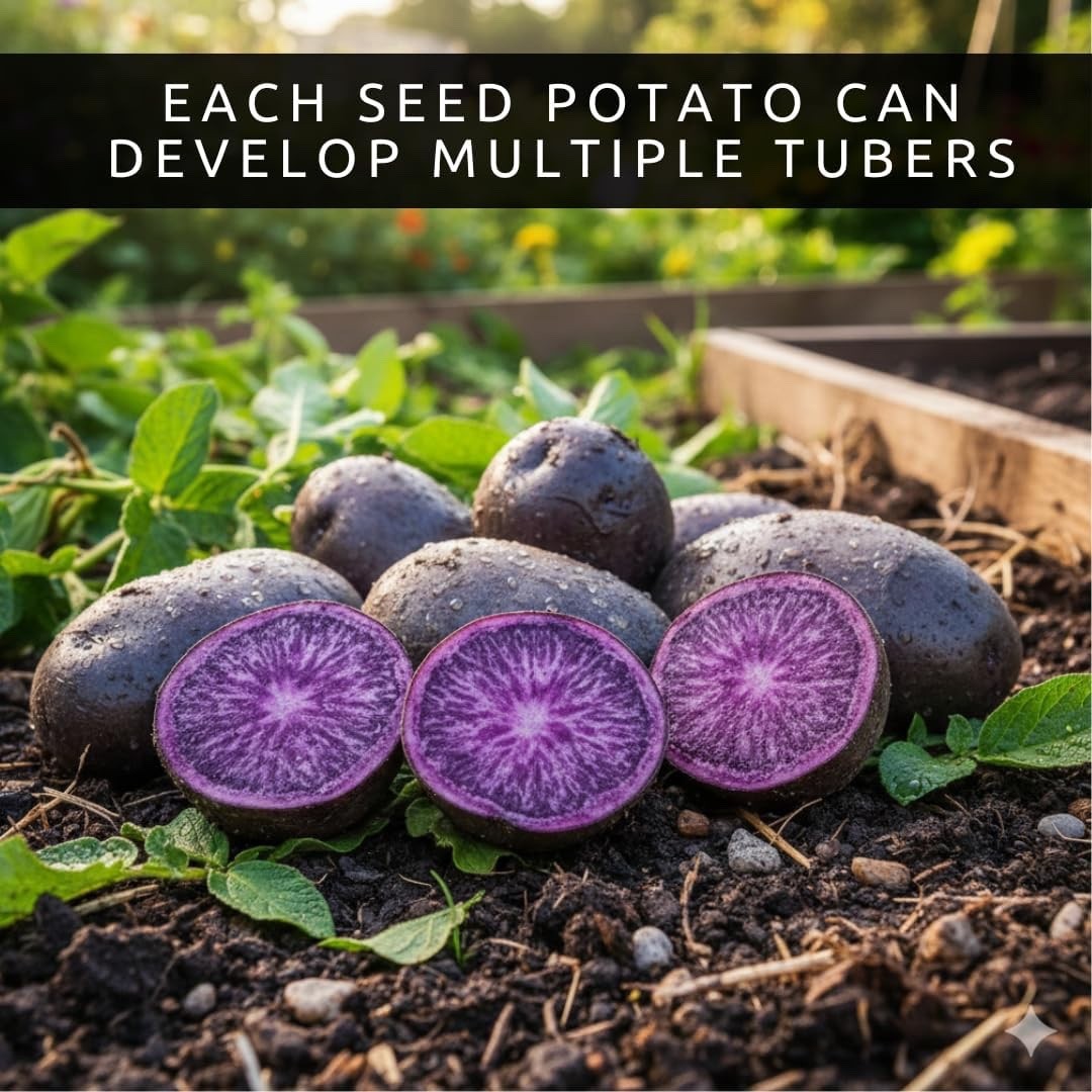 Fingerling Seed Potatoes Variety Pack | Red, Yellow & Purple (3 Pounds)