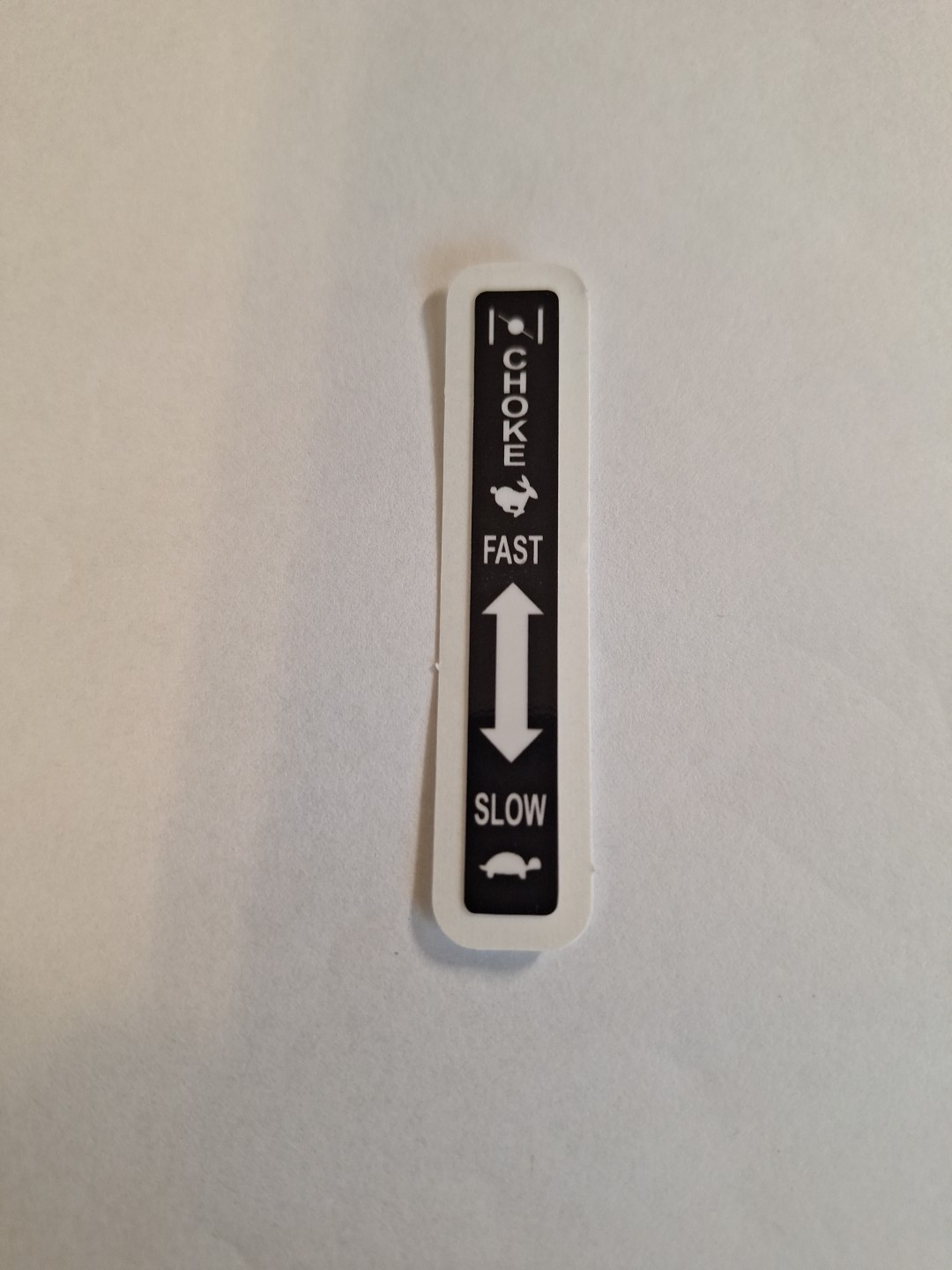 Reproduction Lawn-Boy Mower Fast Slow Throttle Control Black Decal. Part 612698