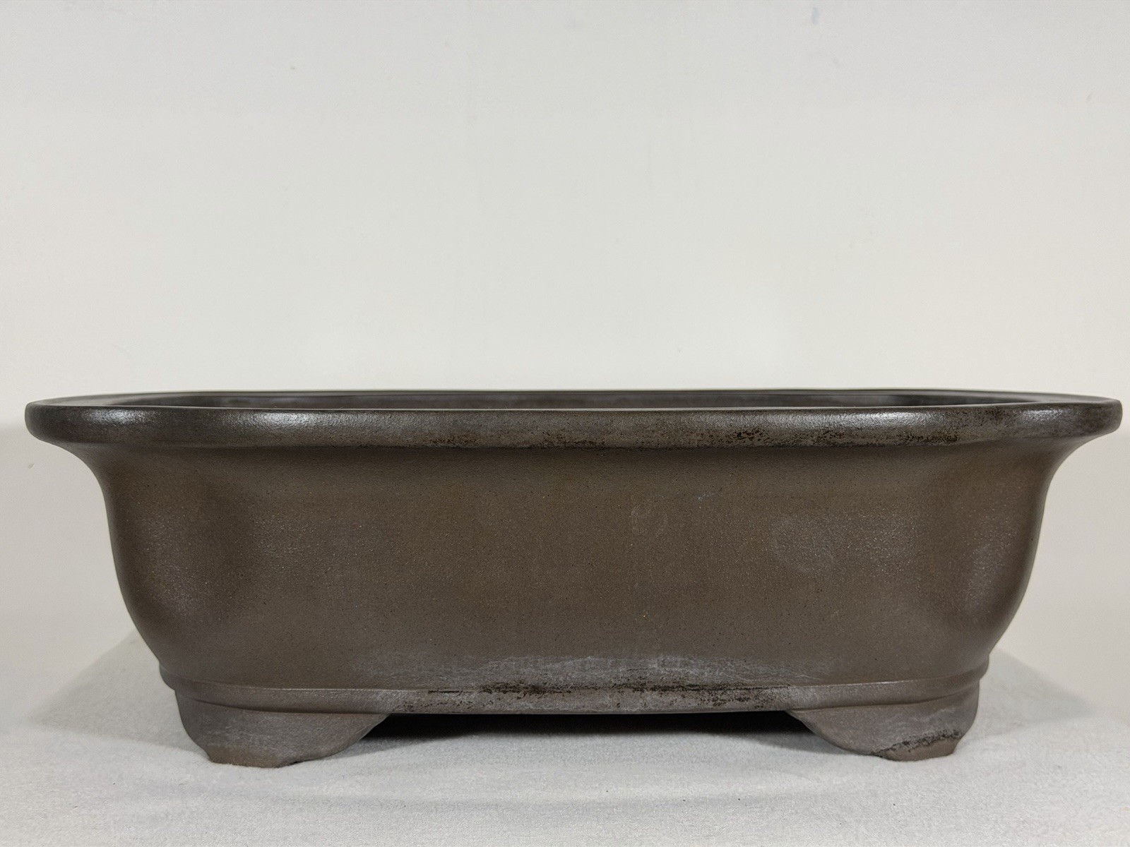 Preowned Japanese Tokoname Mokko Style Bonsai Pot Gyouzan Nakano- 15.5” x 12.75”