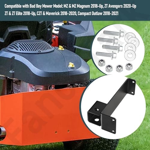 2″ Rear Hitch Receiver Adapter Bracket Compatible with Bad Boy, MZ, MZ Magnum