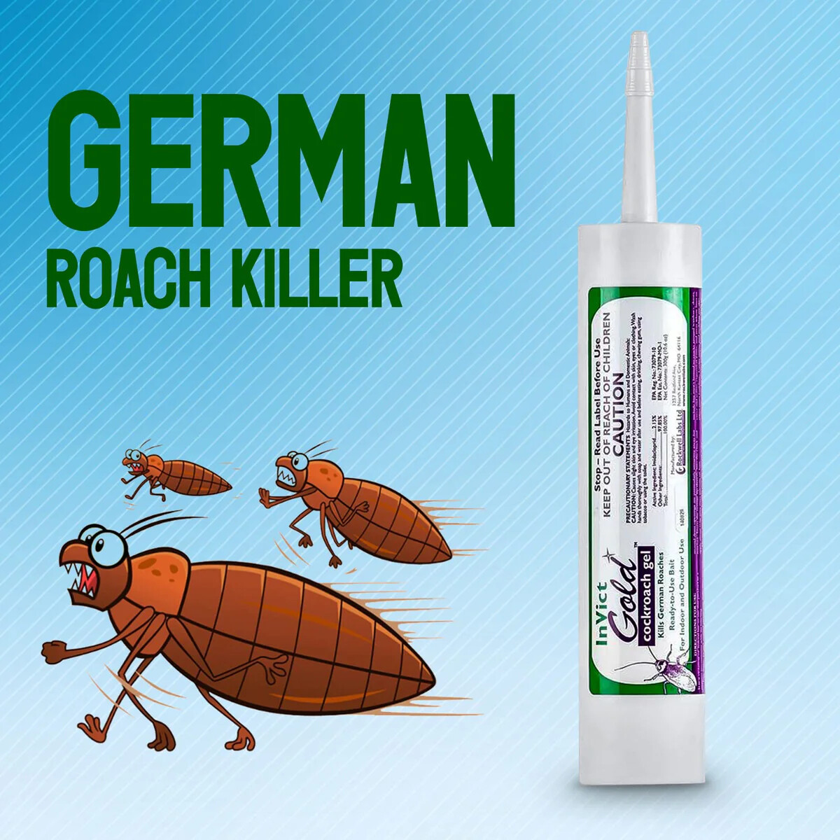 Invict Gold Cockroach German Roach Control Bait Gel ~