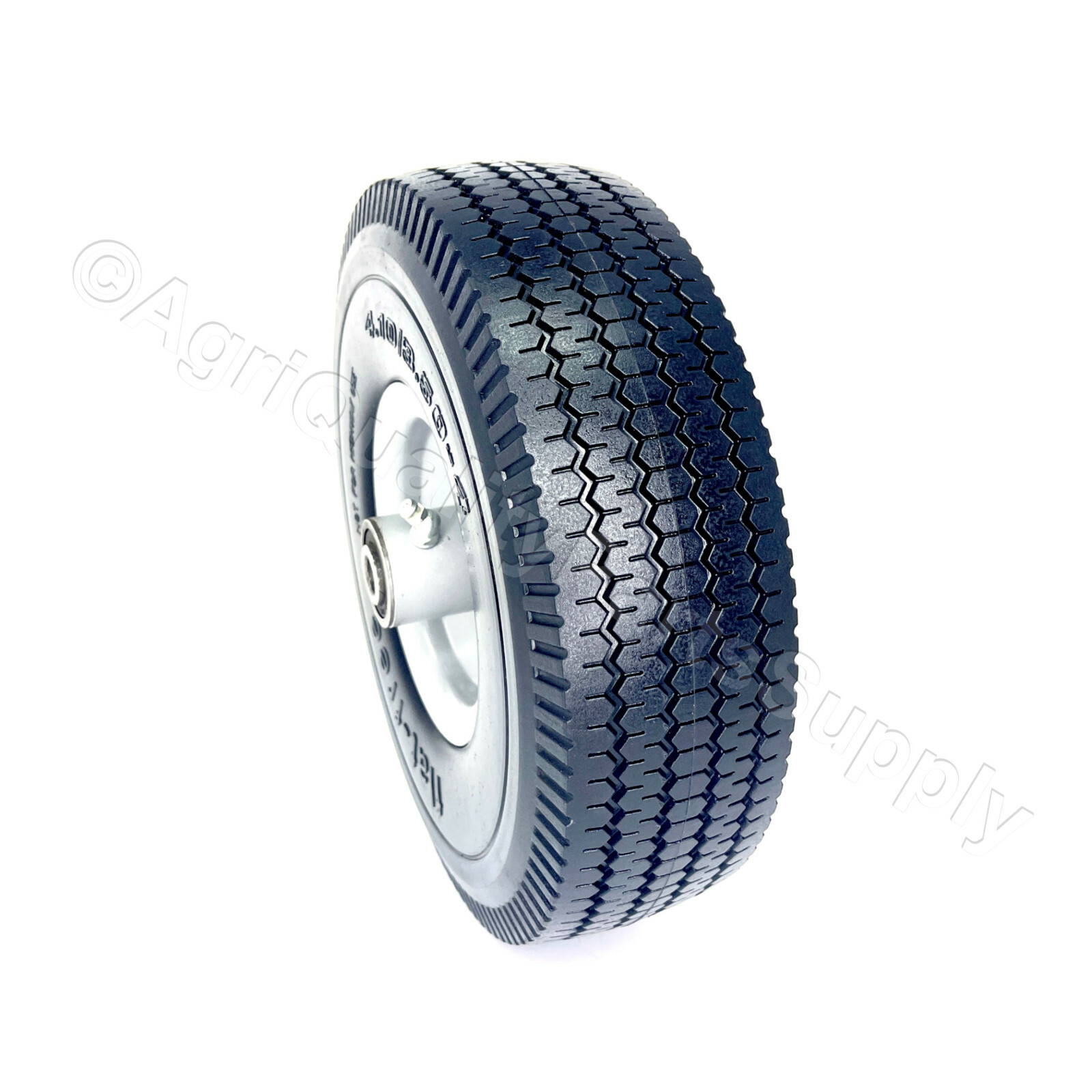 Two(2) 4.10/3.50-4 Flat Free Utility and Hand Truck Tire / Wheel 1/2″ Bearing