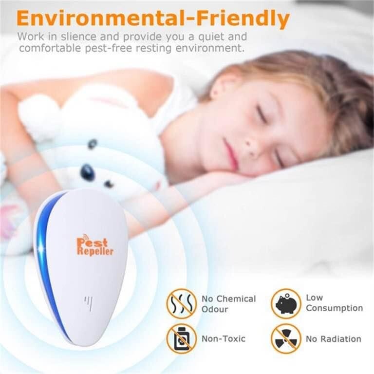 Ultrasonic Pest Repeller Electronic Ultrasonic Pest Repellent Plug in Ind 6 Pack