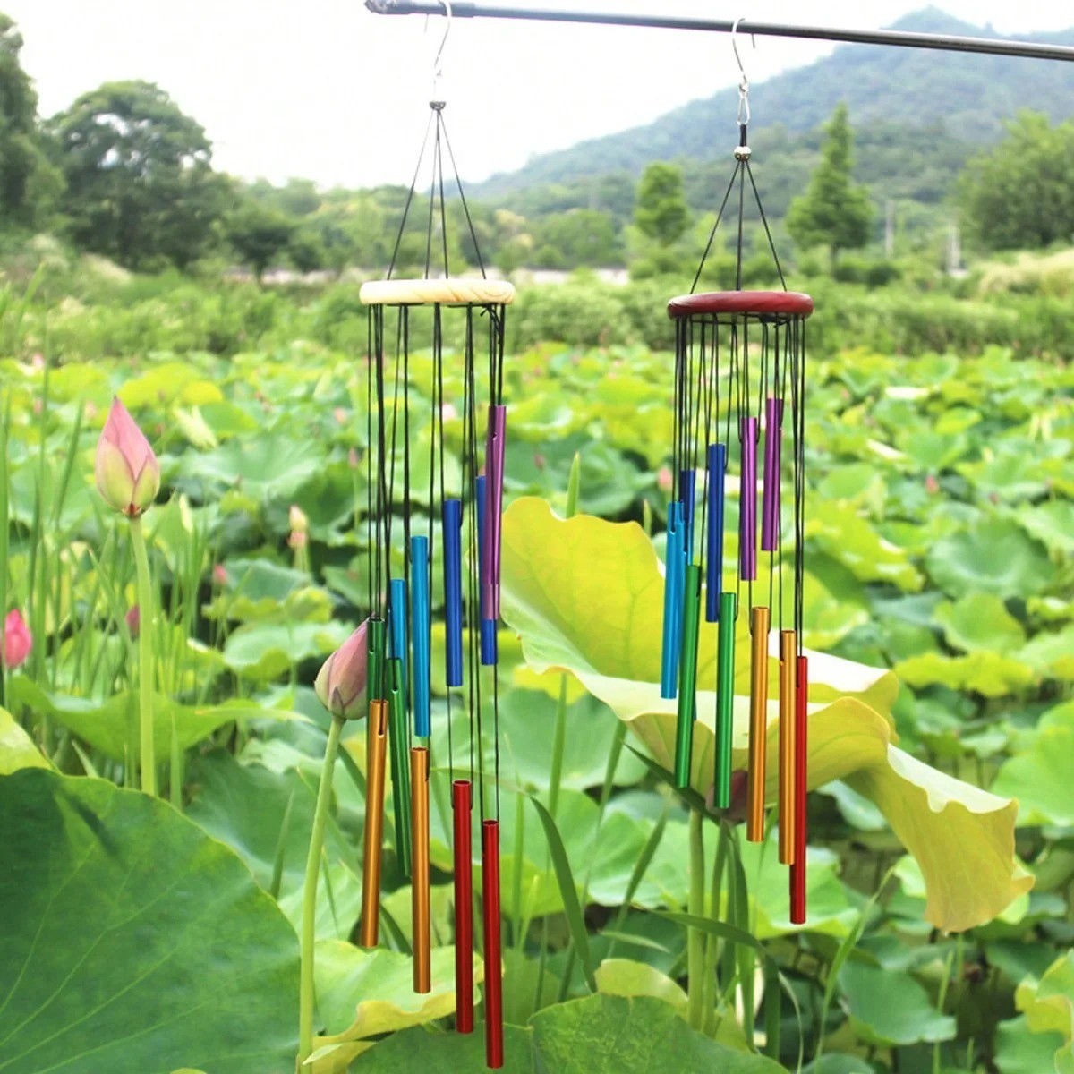 Large Deep Resonance Serenity Wind Chimes Metal Deep Tone Outdoor Home Decor US