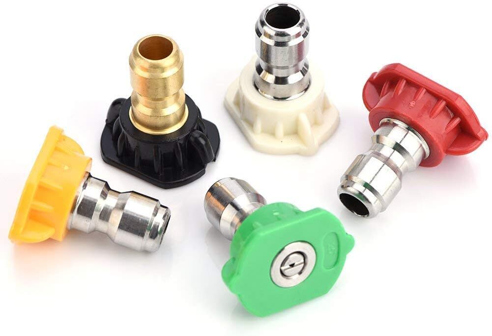5Pcs Pressure Washer Spray Tips Nozzles High Power Kit Quick Connect 1/4″ SET