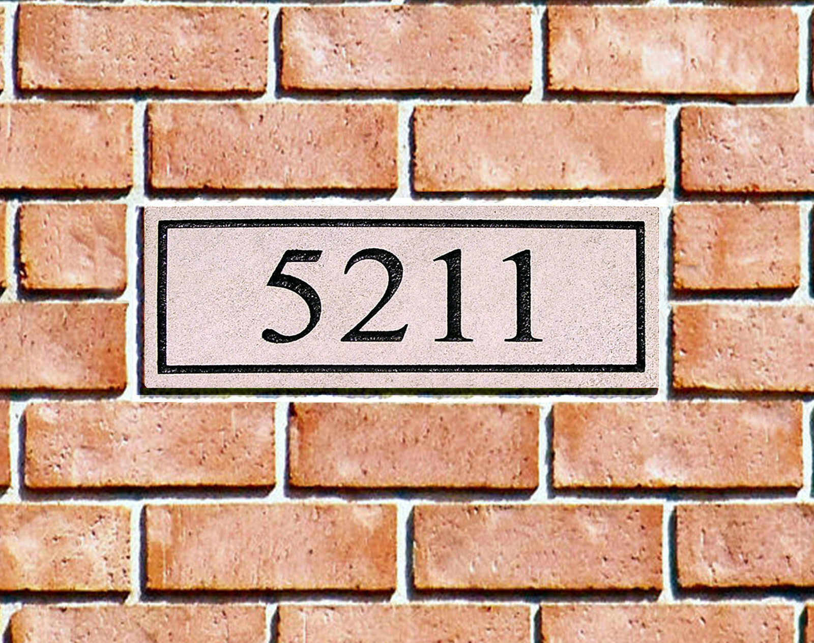 REAL INDIANA LIMESTONE Address Stone Marker 6X16 Install w/ Brick or Stand Alone