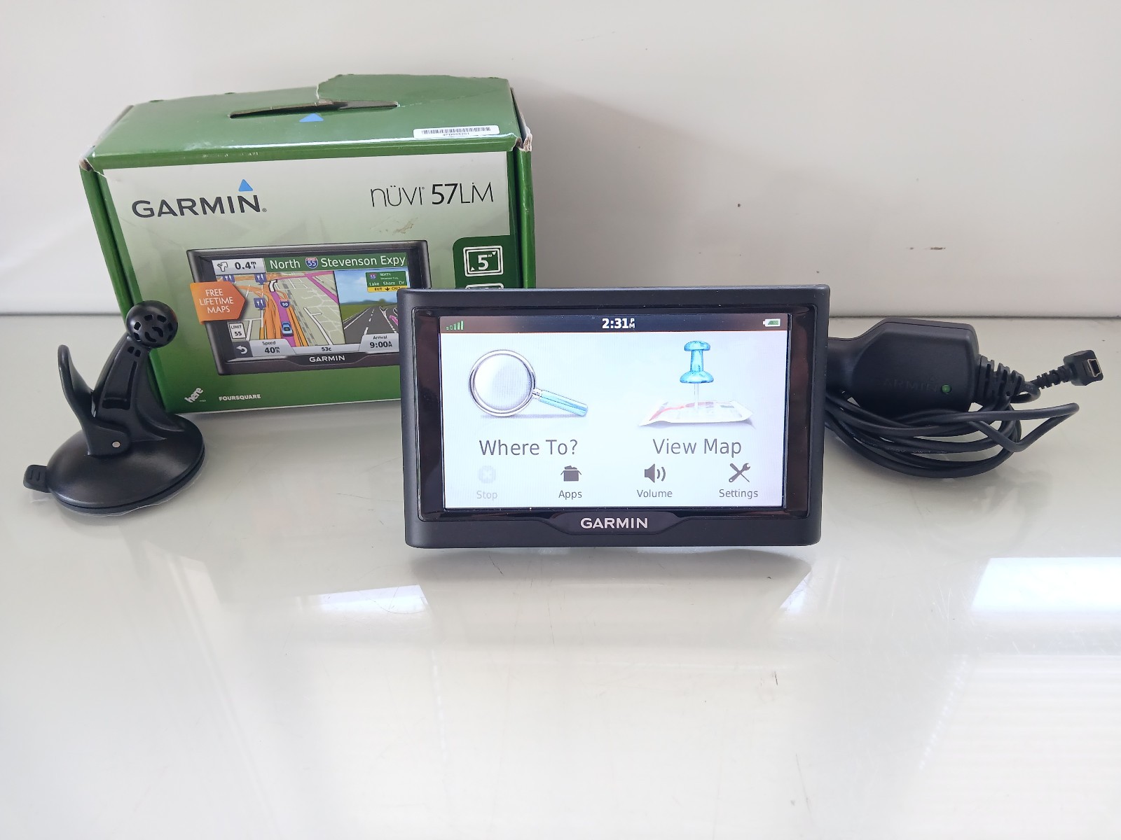 Garmin nuvi 57LM 5″ LCD Automotive GPS Navigation System *WORKS*