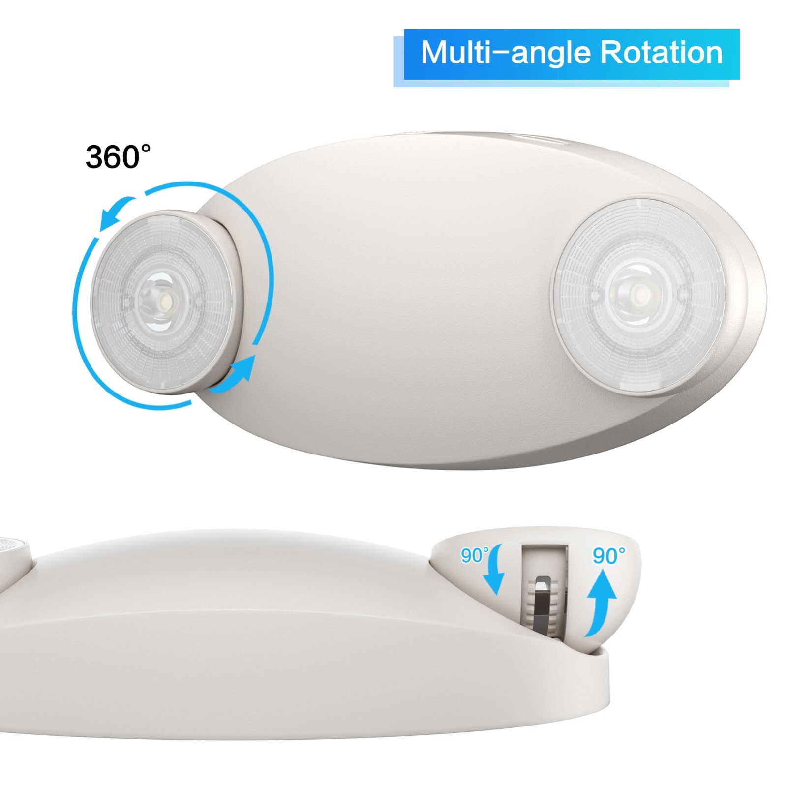 UL Listed 6 Packs-Led Emergency Light Battery Commercial Emergency Exit Lights.