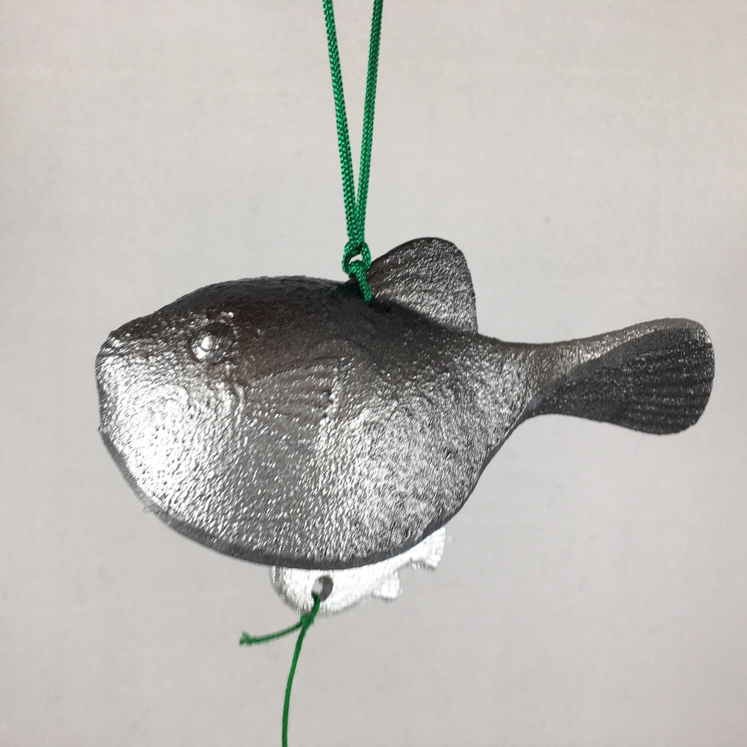 Japanese Wind Chime Nambu Bell Iron Silver Black Lucky FUGU Blowfish JAPAN MADE
