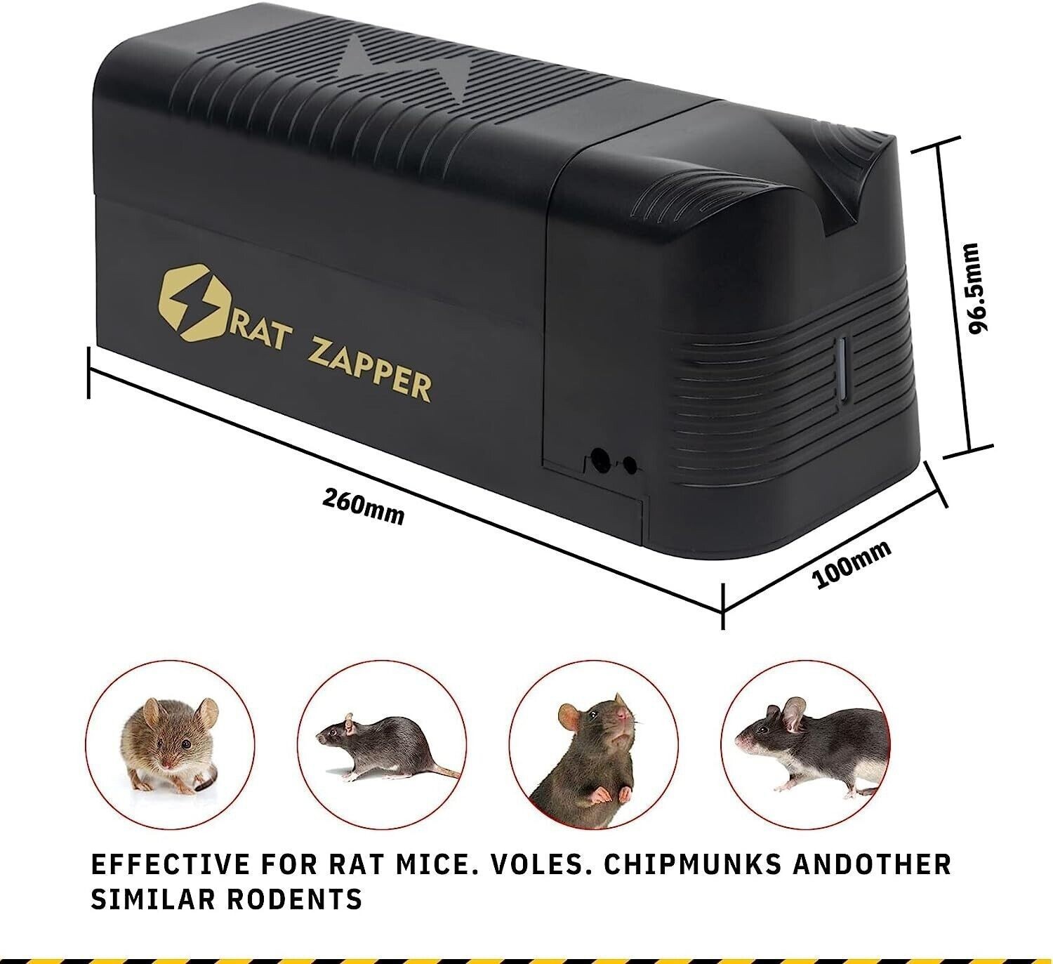 Upgraded Electronic Mouse Trap Control Kill Big Rat Pest Electric Rodent Zapper