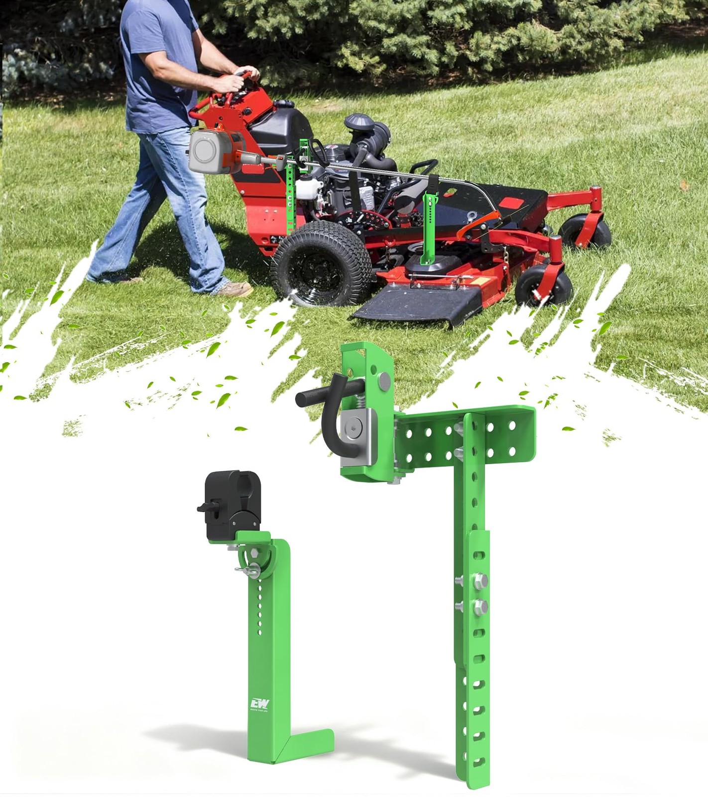 Weedeater Rack Zero Turn Lawn Mower Trimmer Walk-Behind Stand-On ZTR Mowers