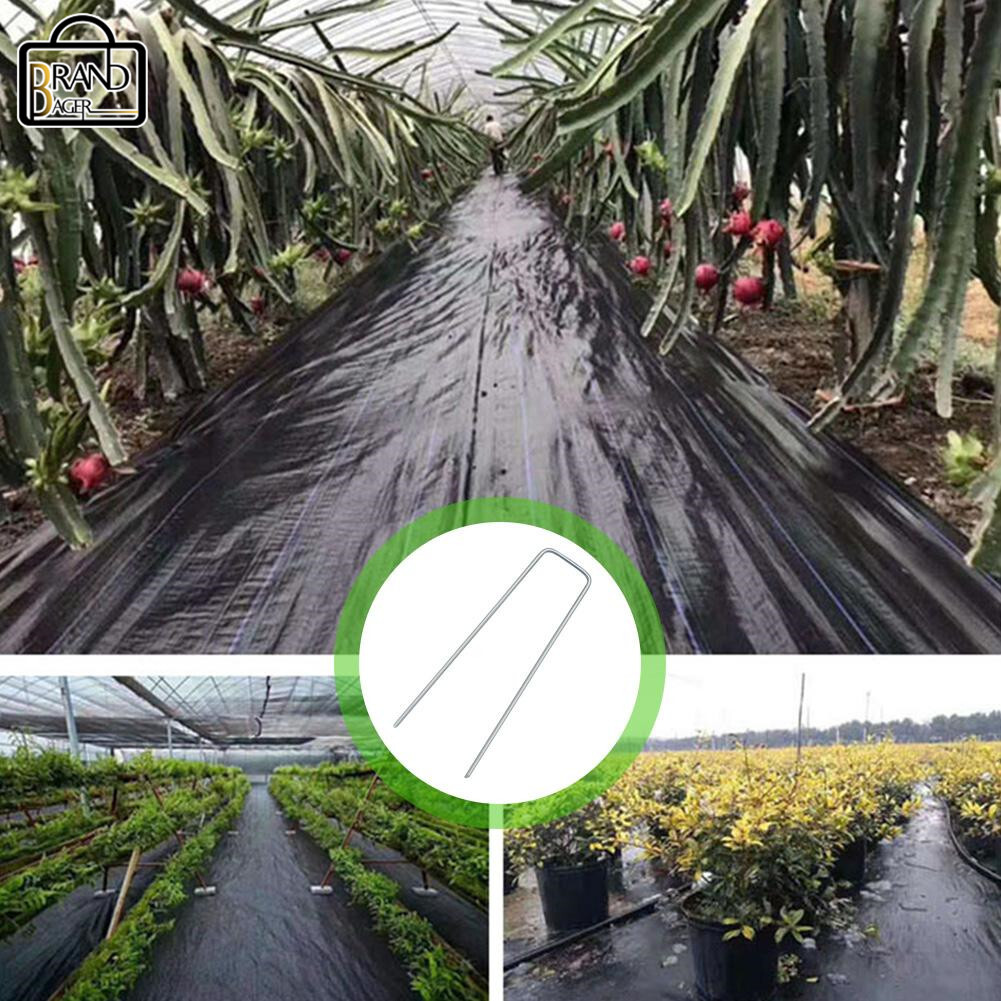 Galvanized 6 in Landscape Staples Garden Stakes Weed Barrier Fabric Pins 1000×