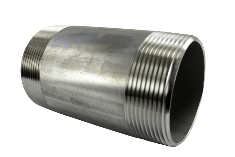 2″ Barrel Nipple, Stainless Steel Pipe Fittings NPT SCH 40 SS SUS304