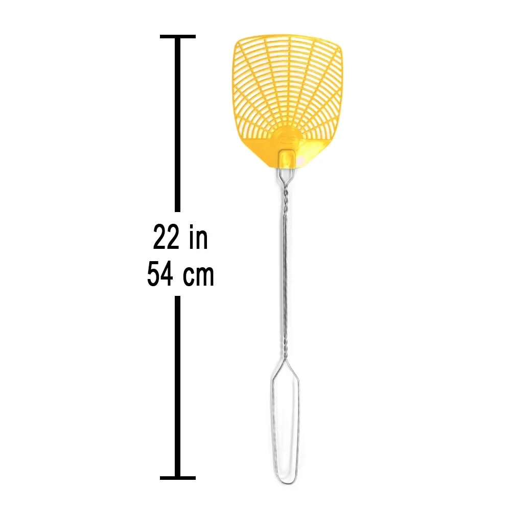 (3 pack)Enoz Fly Swatter, Wire Handled Plastic Fly Swatter, Assorted Colors,2 ct