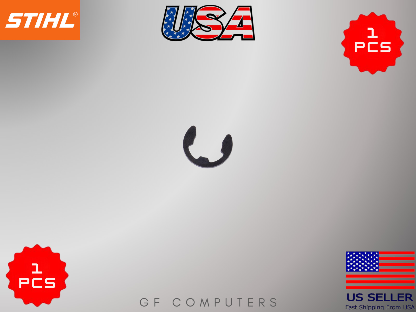 1 X 9460 624 0801 E-clip 8×1.3mm Fits STIHL 044 046 064 066 E14 E140 E160