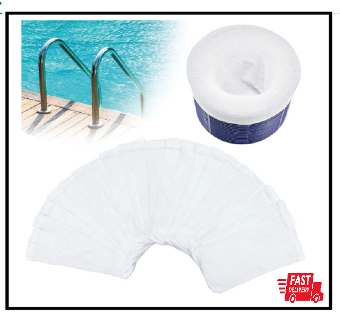 100 Pack Pool Skimmer Socks, Reusable Pool Socks for Skimmer Basket, Skimmer Soc