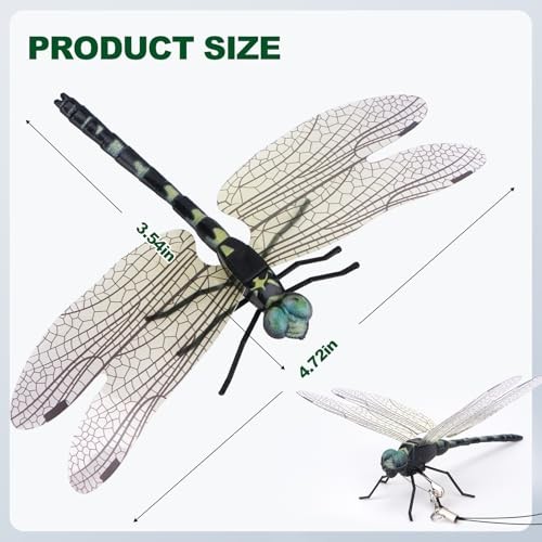 8 Pcs Dragon Fly Clips for Bugs Repellent, 3D Artificial Dragonfly Garden
