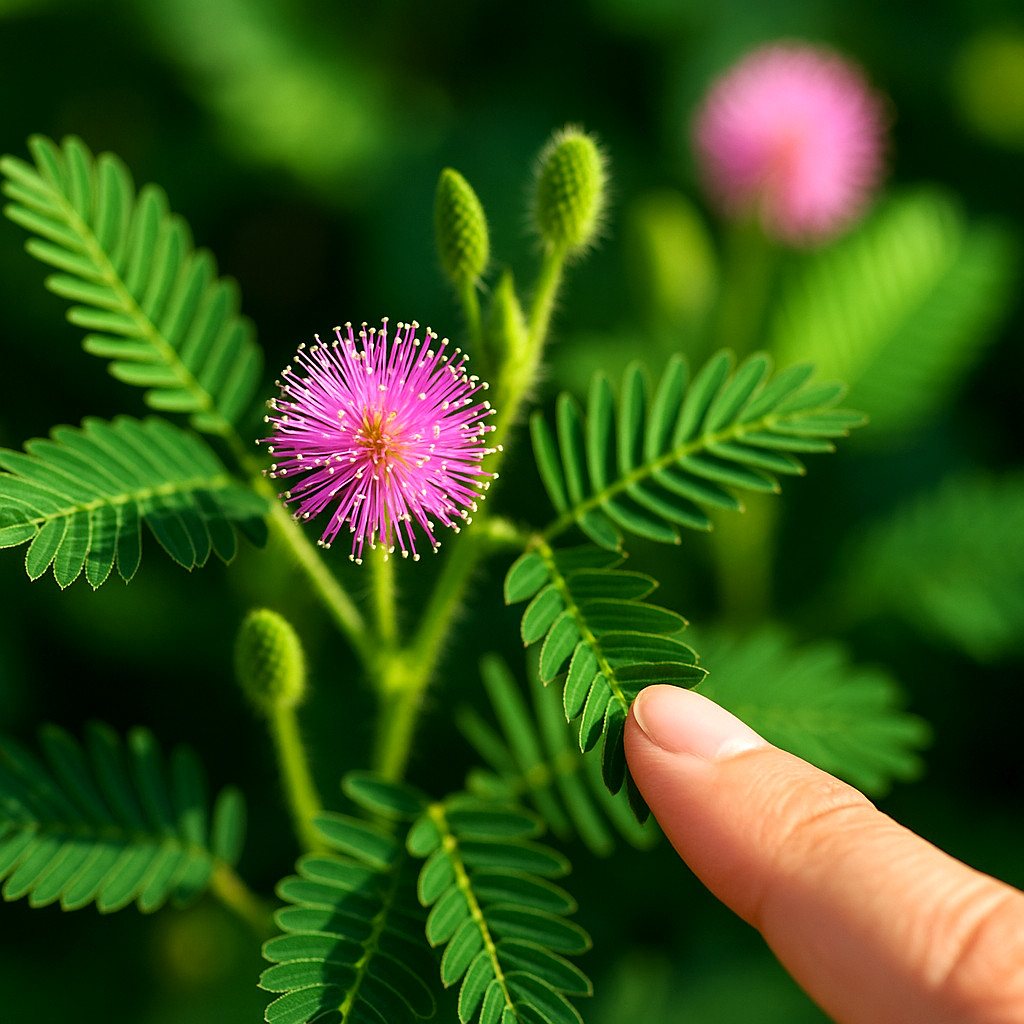 100+ MIMOSA PUDICA SENSITIVE PLANT SEEDS | TOUCH‑ME‑NOT FUN HOUSEPLANT | USA
