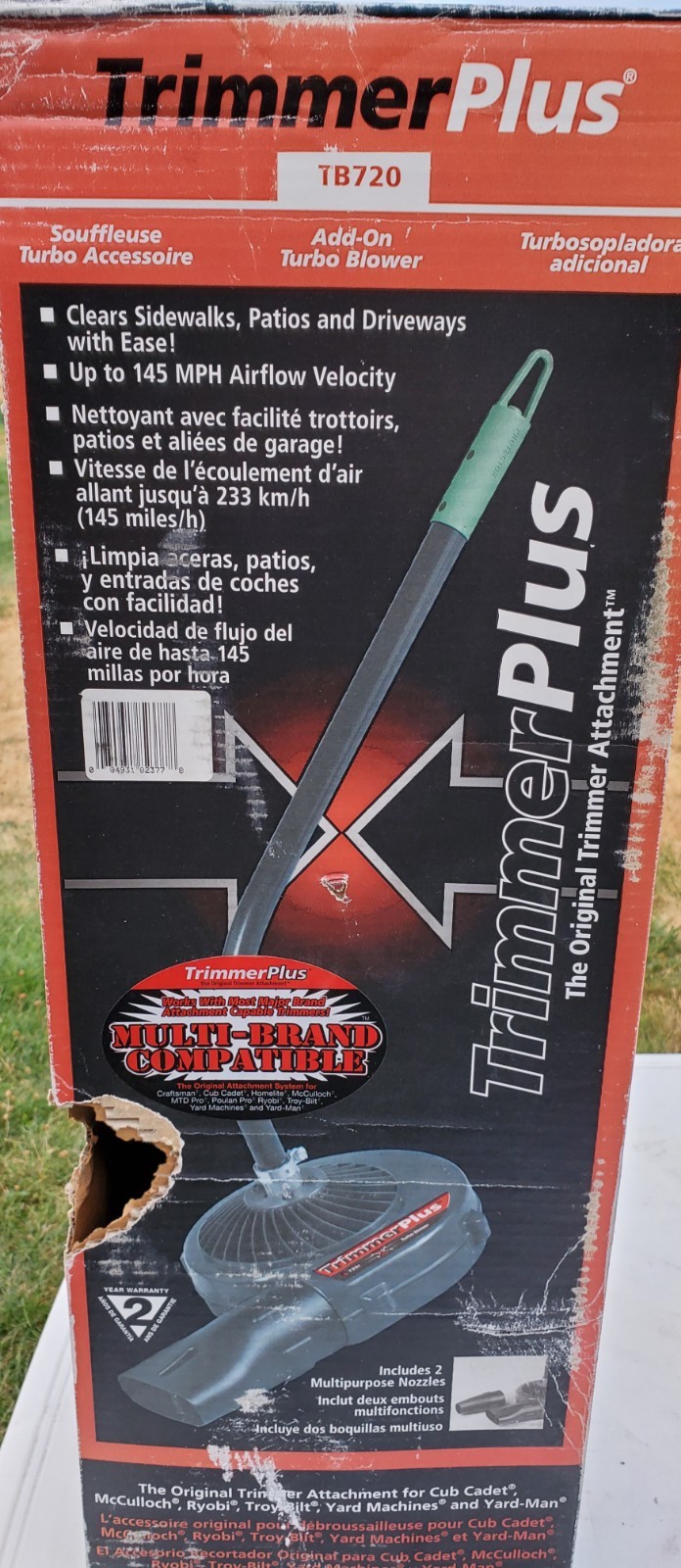 TrimmerPlus Turbo Blower Attachment for MTD-Branded Gas Trimmers TB720