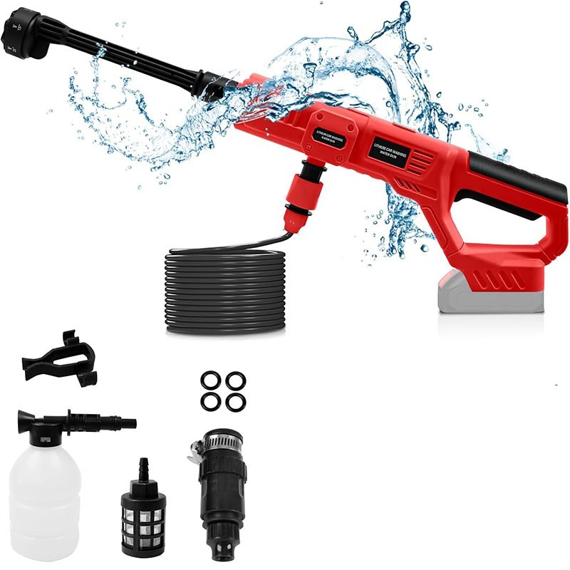 6In1 FOR Milwaukee 18V Battery Cordless Car Washer High Pressure Water Spray Gun