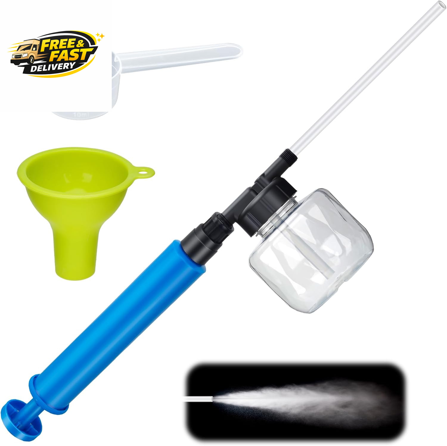 19″ Powder Duster Sprayer with Push-Pull Air Pump for Diatomaceous Earth, Delta