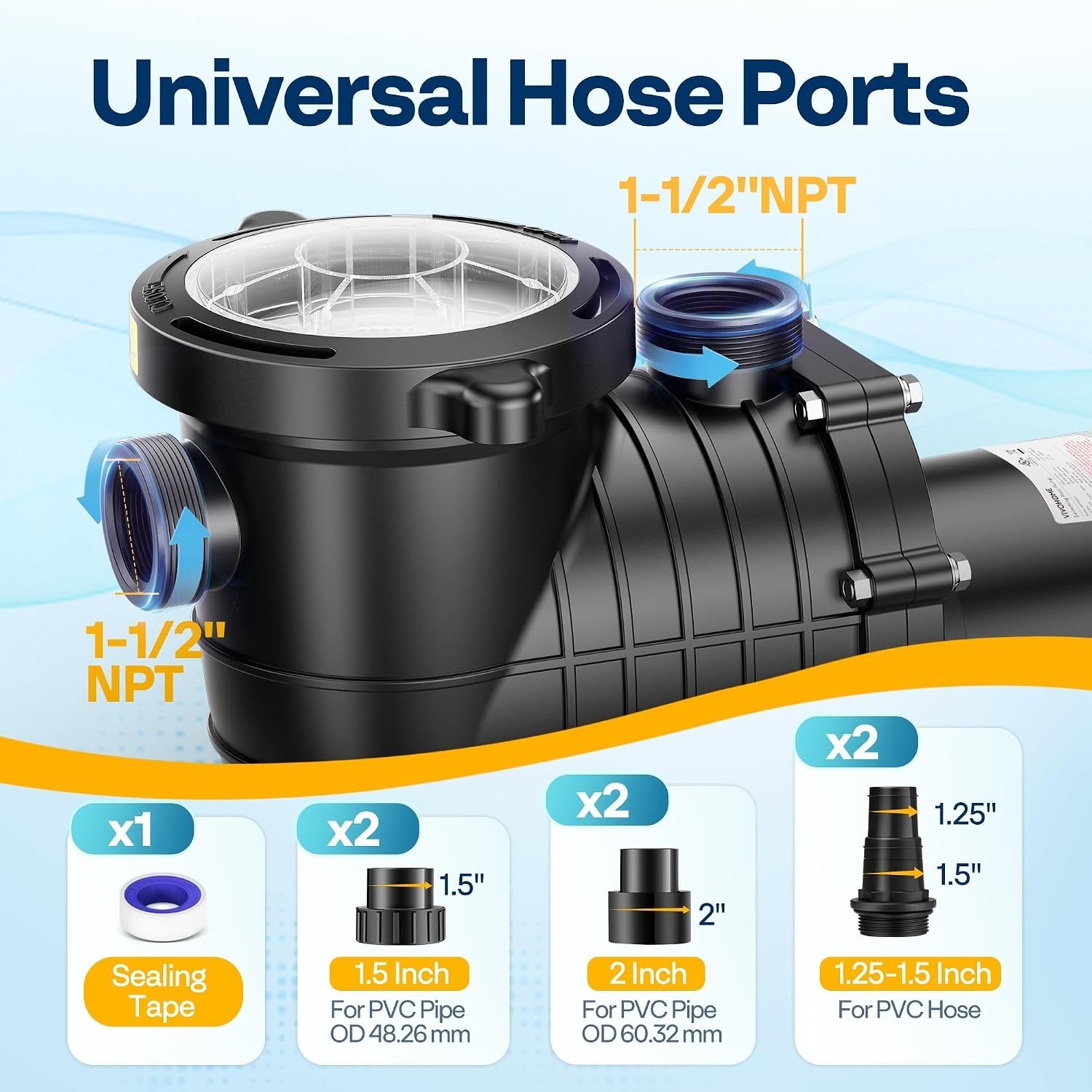 Dual Voltage Pool Pump | 115V/230V Energy Efficient
