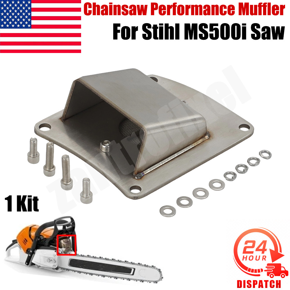 For Stihl MS500i MS500 Chainsaw Performance Muffler Exhaust 304 Stainless Steel