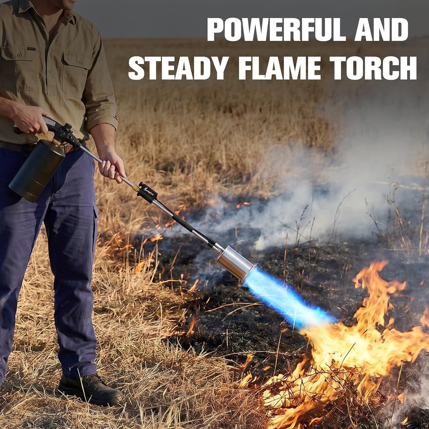 Suniqfyre Propane Torch Weed Burner, CSA Certified Black and Silver
