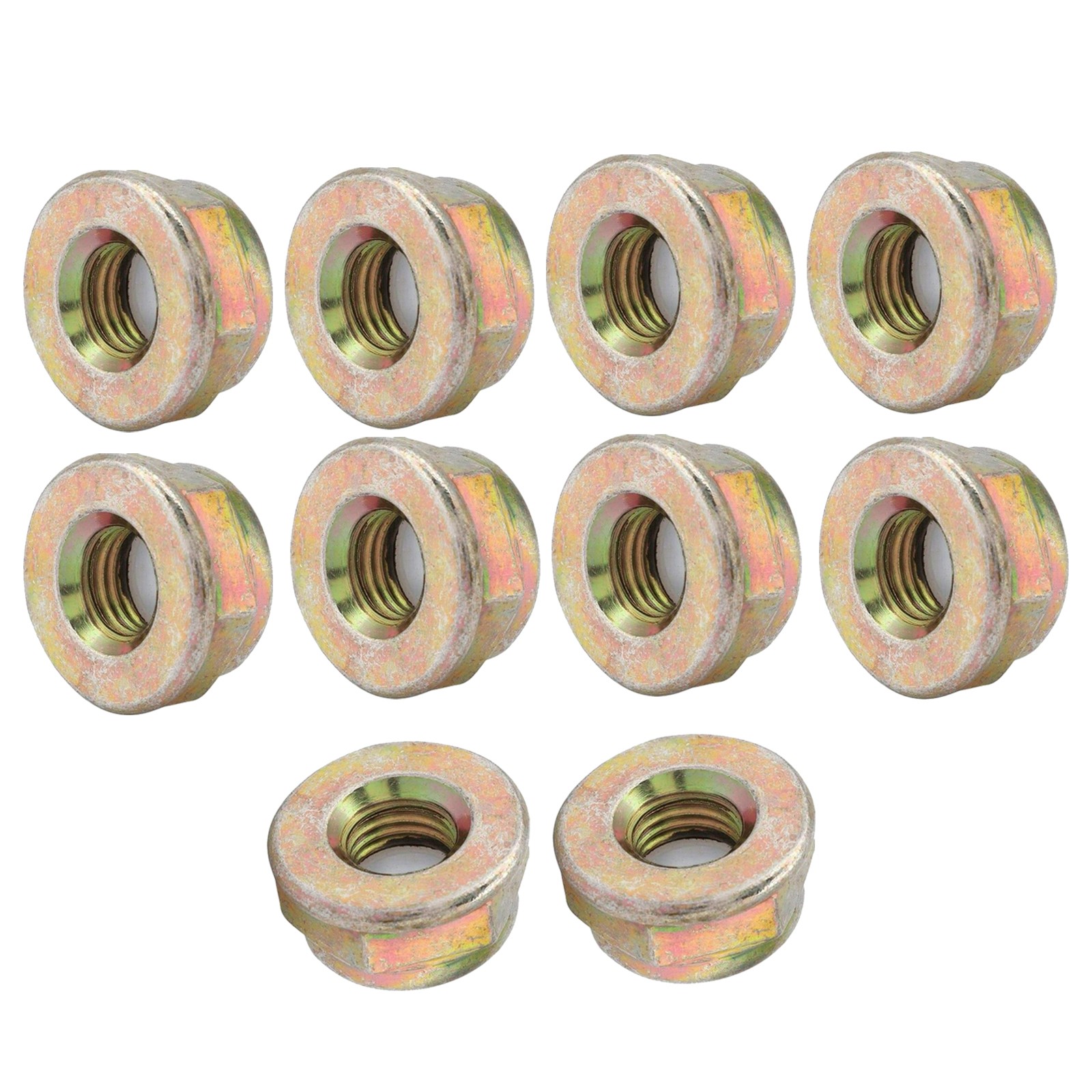 10Pcs Univesal Metal M10 x 1.25 LH Thread Blade Nuts Kit For Trimmer Mower