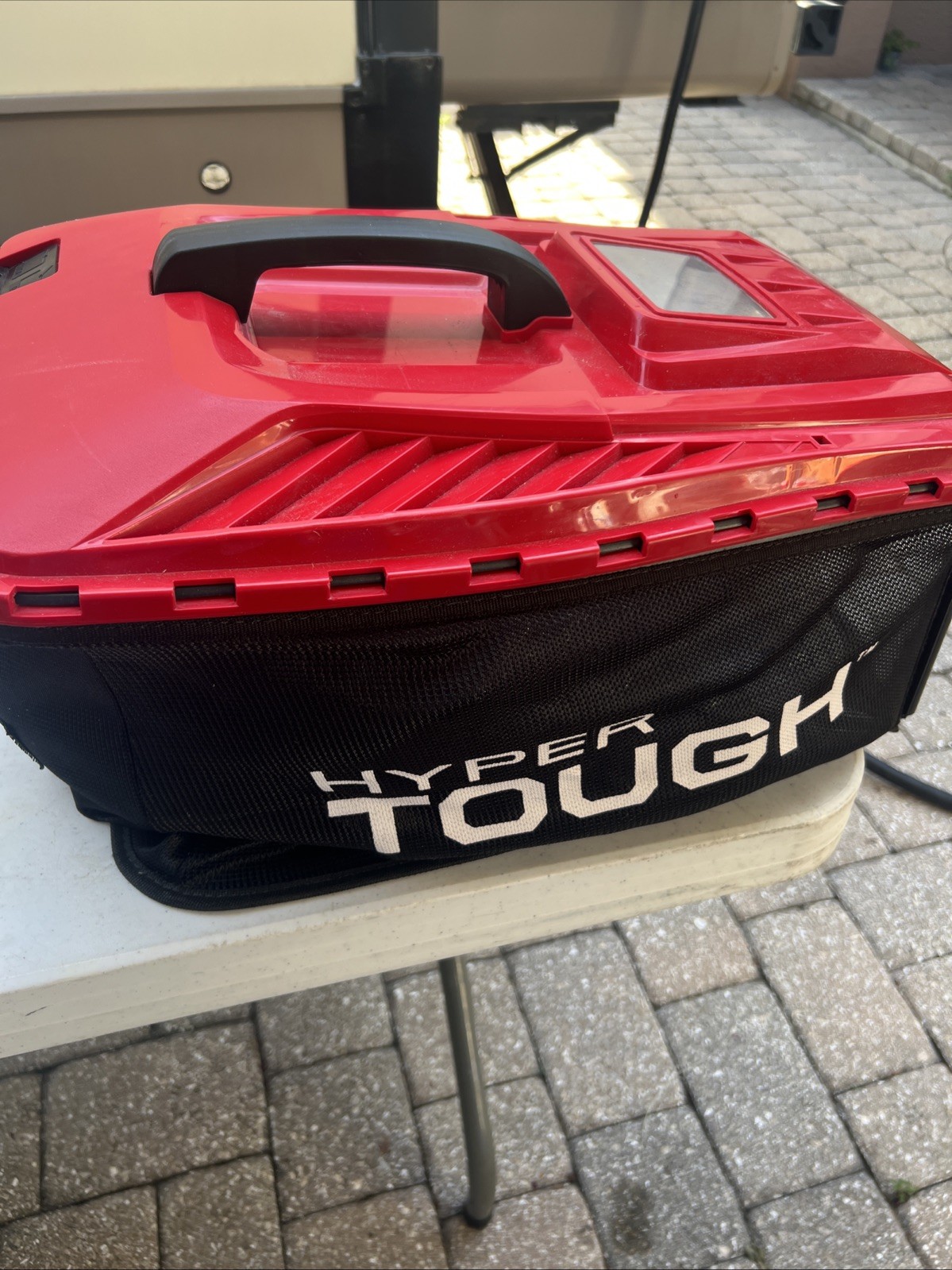Hyper Tough Lawn Mower Grass Catcher Bag Red Black Replacement w/ Frame Perfect