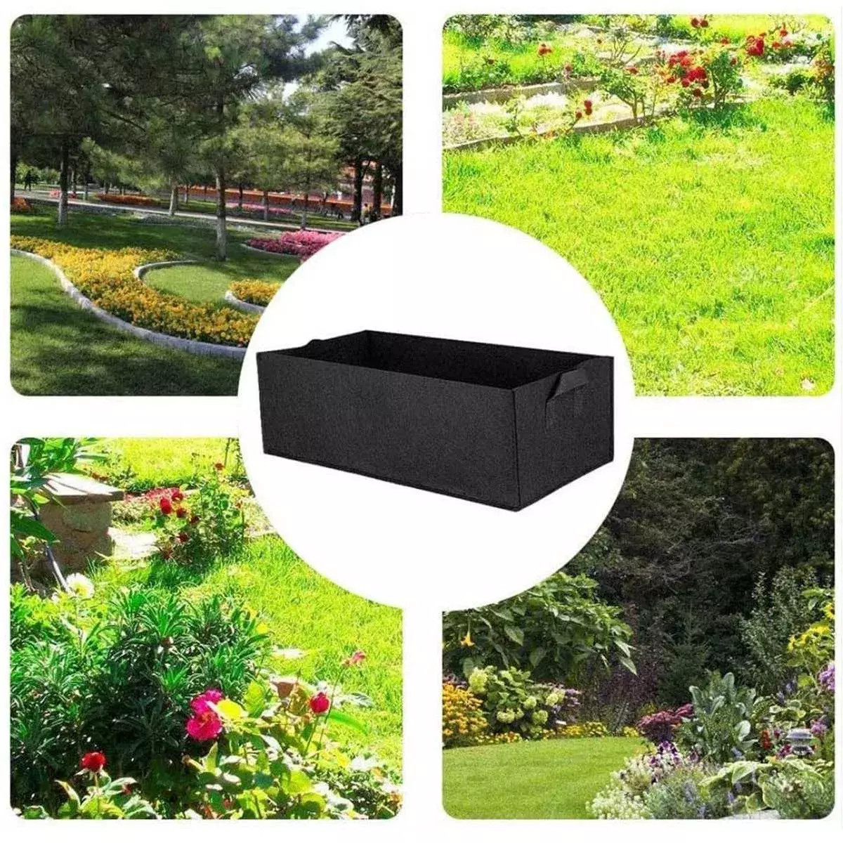 5 Pack Plant Growing Bags Fabric Pot Nursery Soil Bag Thickened Nonwoven Bags
