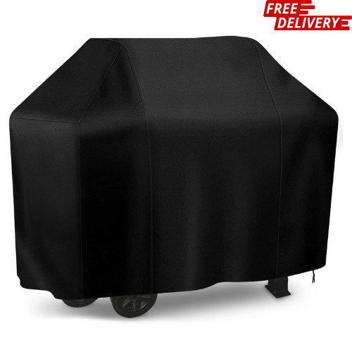 58 Inch Waterproof BBQ Gas Grill Cover Fit For Weber, Char-Broil, Nexgrill Black