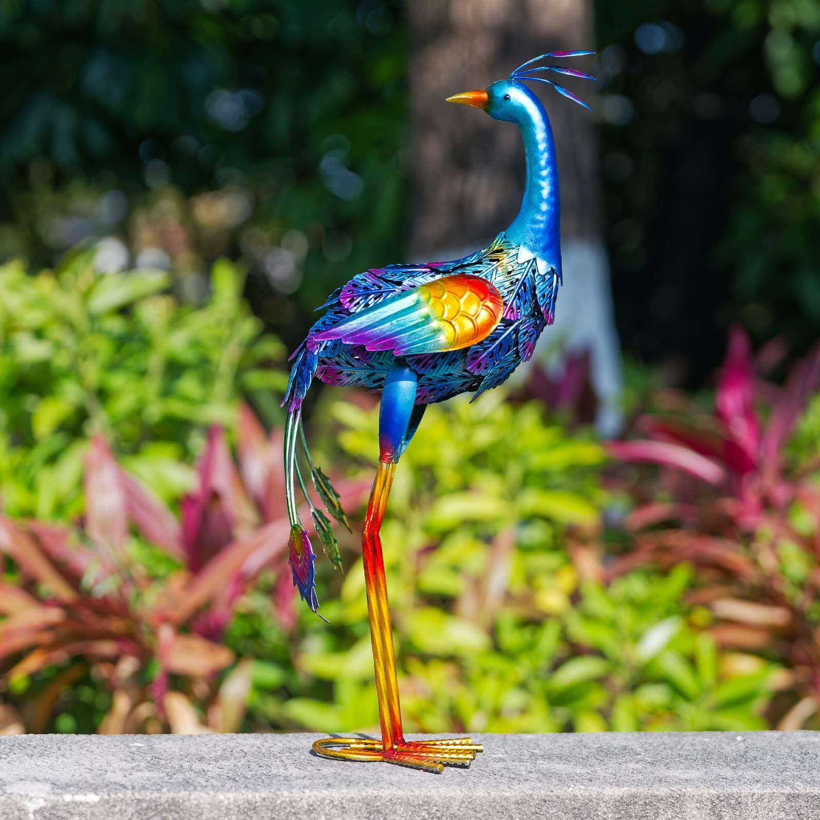 Peacock Garden Statue Outdoor Yard Art for Home, Patio, Lawn & Gifts