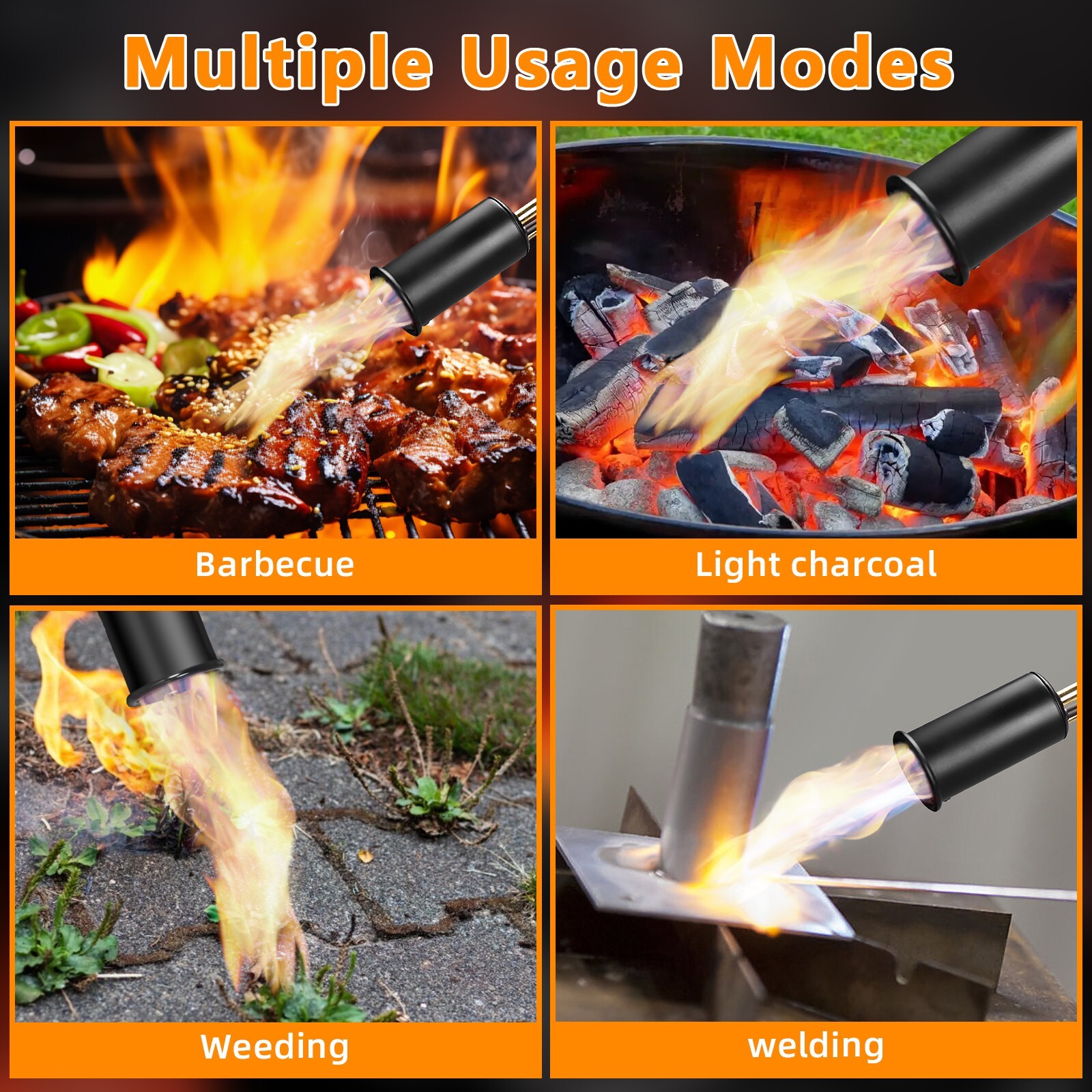 DOMINOX Powerful Propane Torch, Adjustable Torch Burner by Propane, MAP and MAPP
