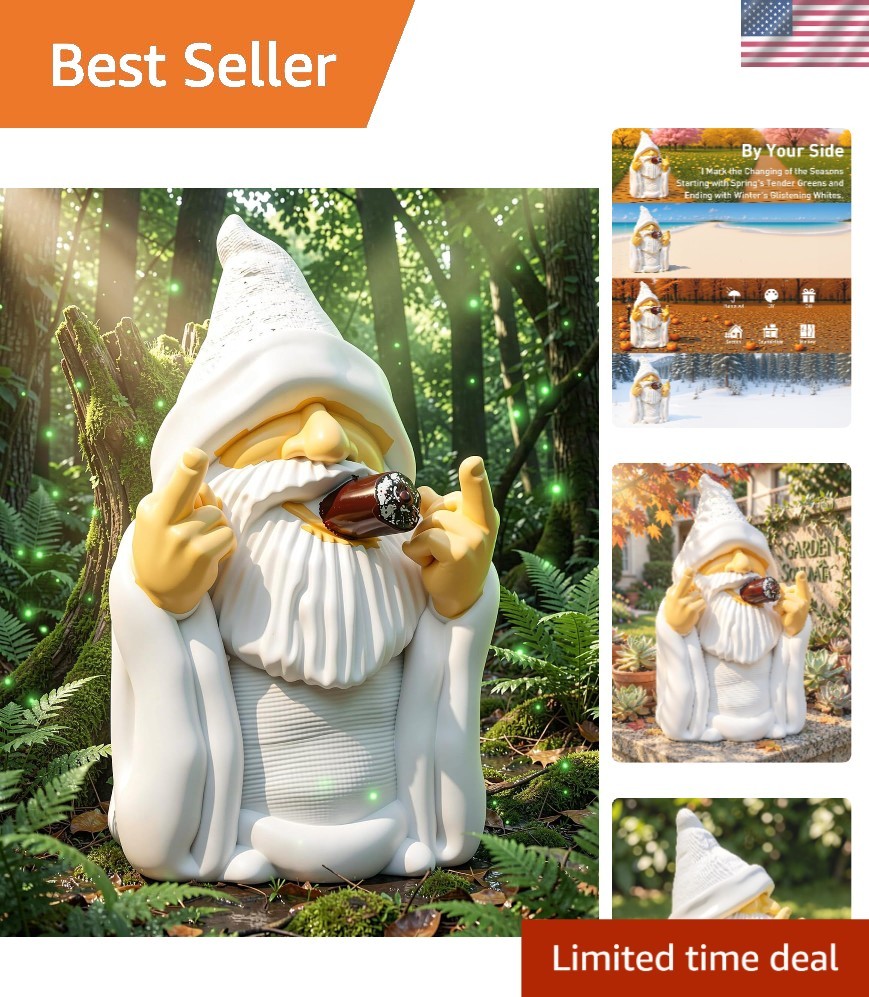 Gnome Statue, Funny Outdoor Garden Yard Lawn Sculpture Decoration Home Decor …