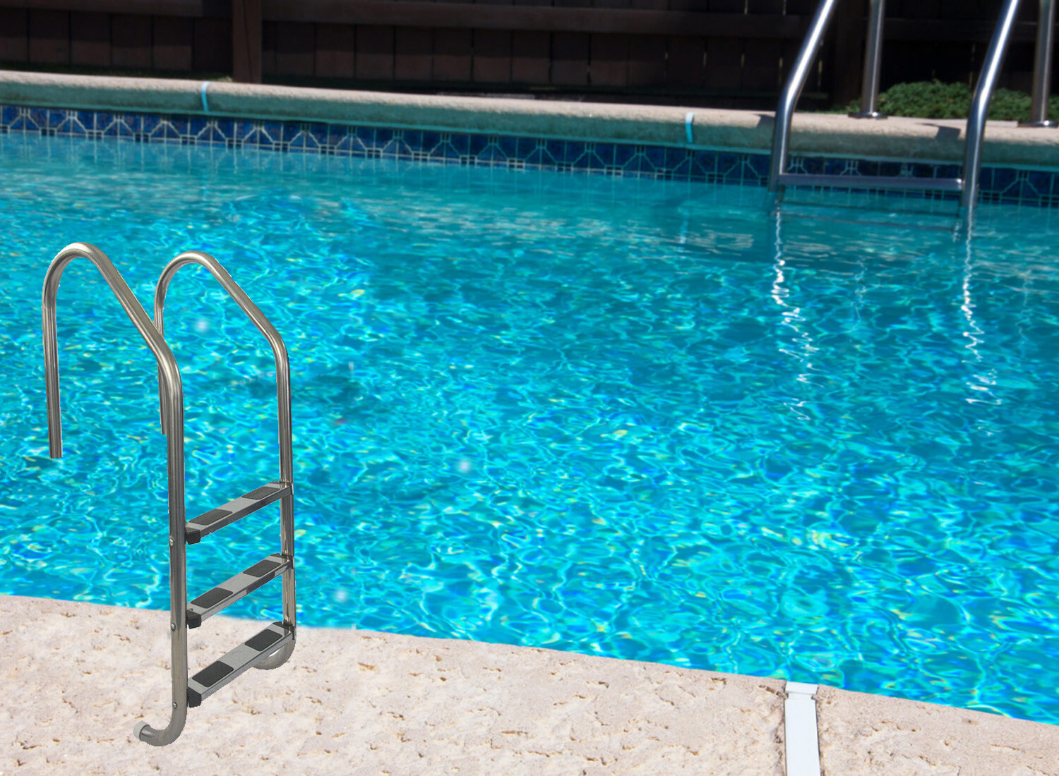 3-Step Stainless Steel Pool Ladder for In-Ground Swimming Pool