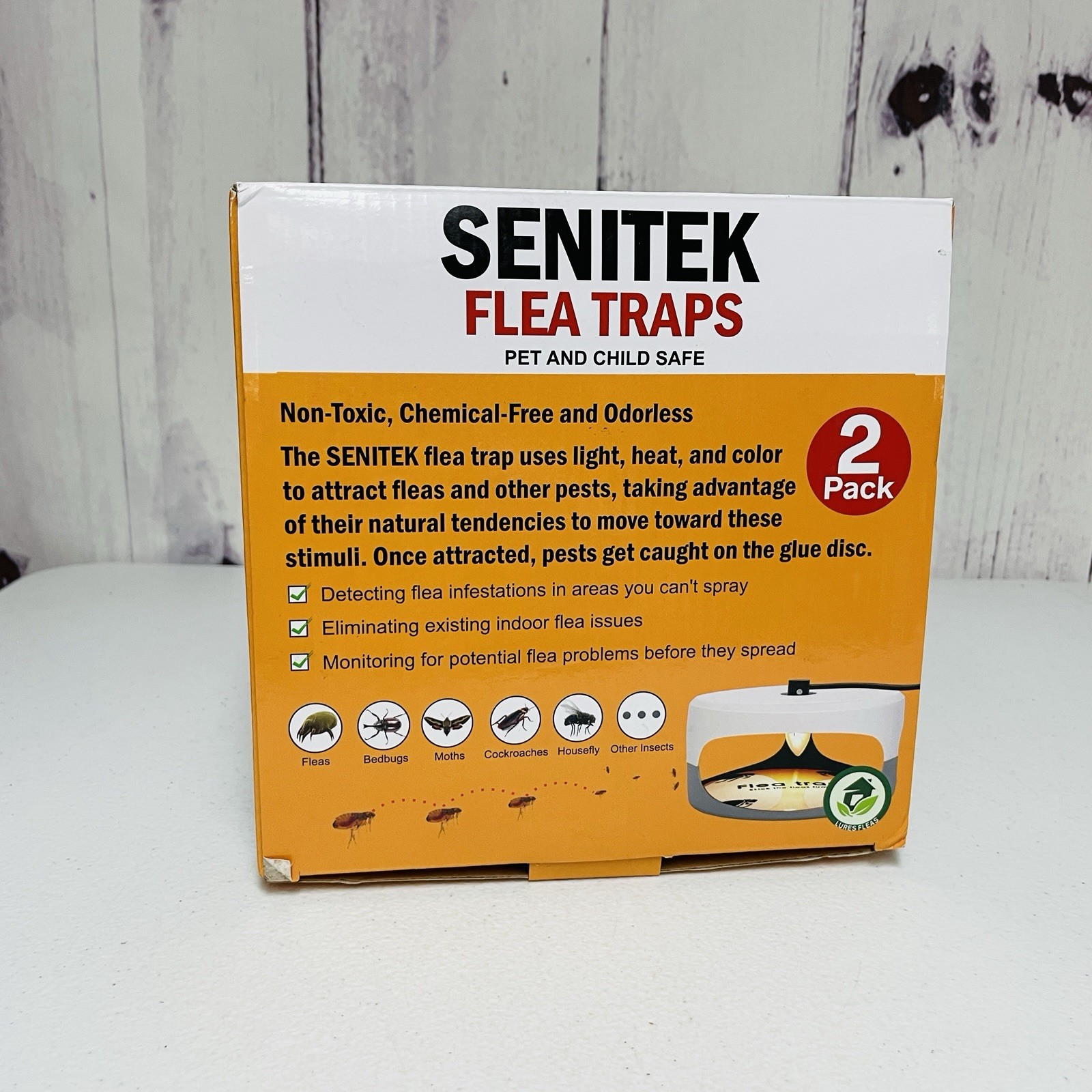 Senitek Flea Trap Sticky Dome 2 Packs Pet And Child Safe