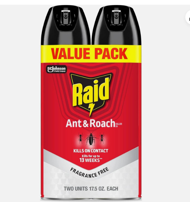 Raid Ant & Roach Killer 26 Fragrance-Free 17.5 fl oz (Select Pack)