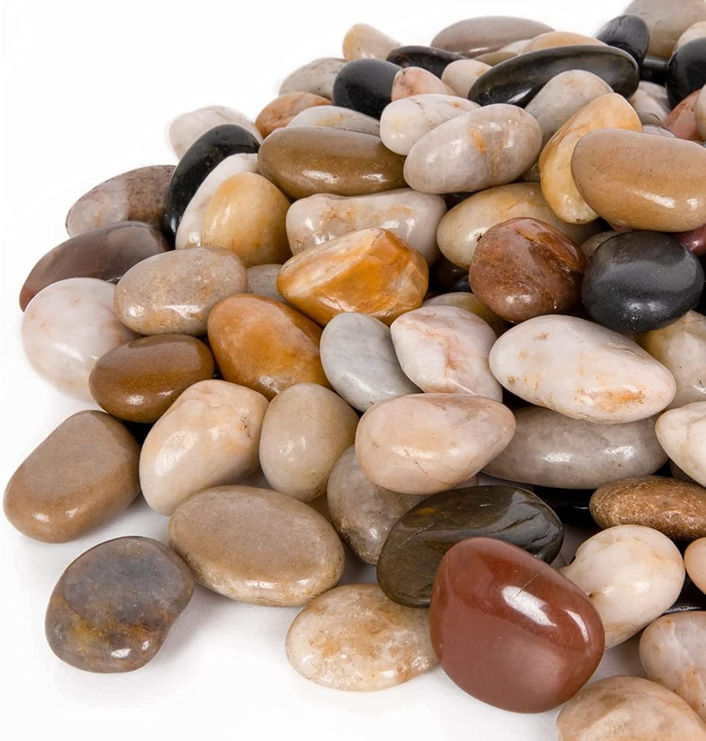 15 lb Eco-Friendly Polished Natural River Rocks for Elegant Landscaping & Decor