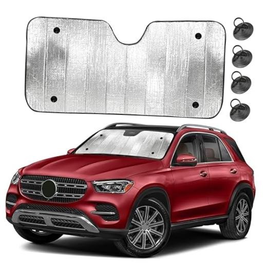Accordion Windshield Sun Shade for Car, Foldable Front Windshield Medium