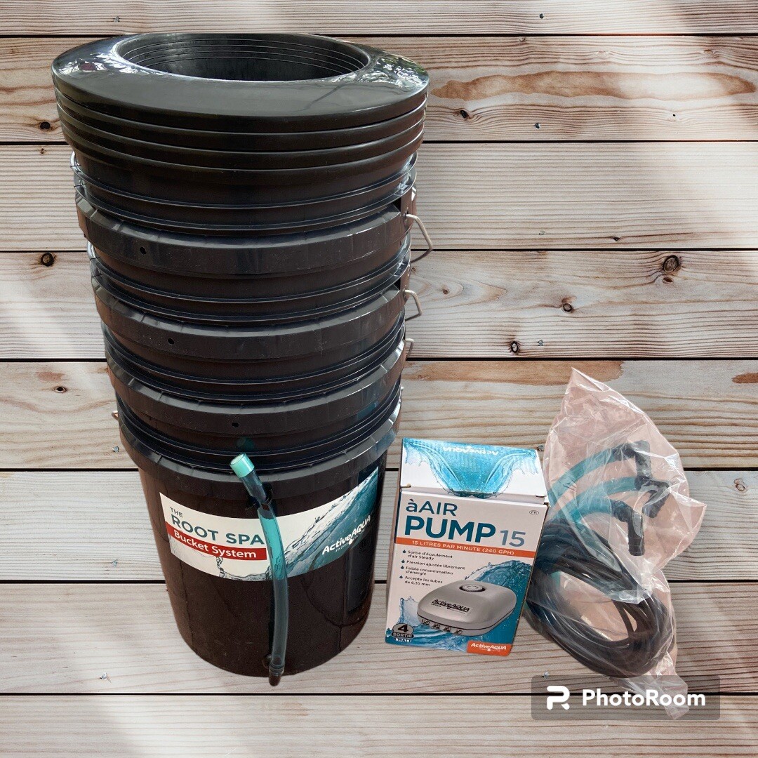 Active Aqua RS5GAL4SYS Root Spa 5-Gallon 4-Bucket Deep Water Culture System
