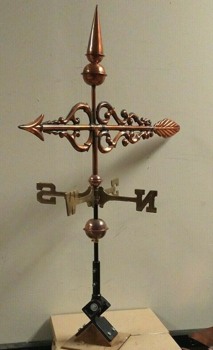 Copper ARROW weathervane,Complete Cottage/medium size vane with mount.SHIPSFAST