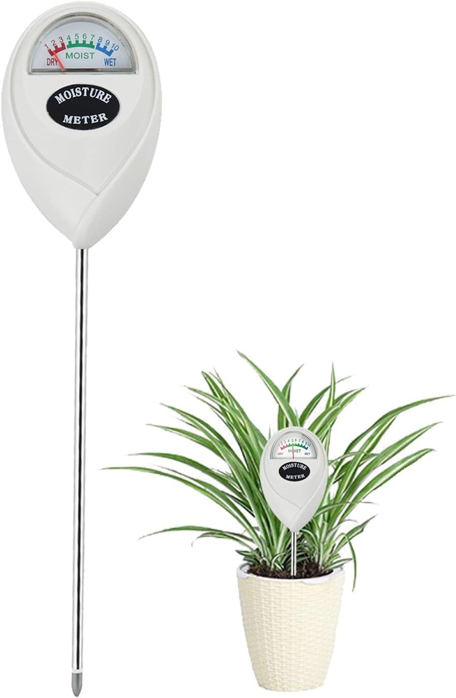 Soil Moisture Meter, Monitor for House Plants, White